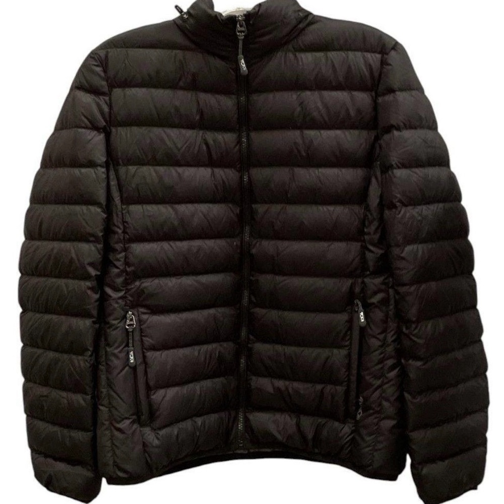 TUMI Pax Packable Down Jacket Pillow Black M Unisex Travel Convertible Coat